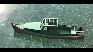 Rc Lobster Boat Water Line Painting