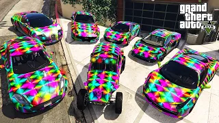 GTA 5 ✪ Stealing NEON ELEMENTAL CARS with Franklin ✪ (Real Life Cars #112)