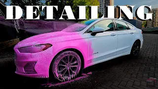 FIRST Car Dry Cleaning in 5 Years! | Detailing Ford Fusion USA | Beauty in Every Detail