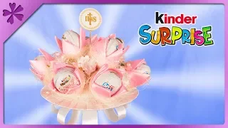 DIY How to make bouquet out of Kinder Surprise eggs (ENG Subtitles) - Speed up #483