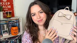 ASMR My Purse Collection 💗 (bag tapping, leather sounds, scratching, whispering)