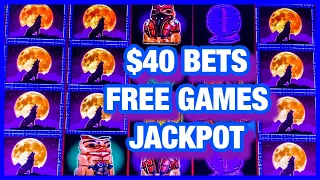 WOLF RUN SLOT JACKPOT/ $40 BETS/HIGH LIMIT/FREE GAMES