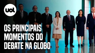 Debate Globo: principais momentos com Lula, Bolsonaro, Soraya, Padre Kelmon, Ciro, Tebet e D'Avila