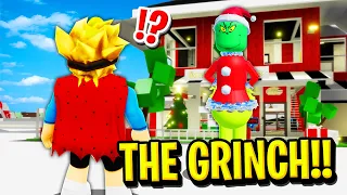 The GRINCH Stole CHRISTMAS in Roblox BROOKHAVEN RP!!