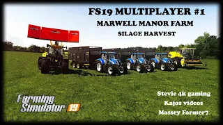 Making over 1.3milion grass silage | Marwell Manor Farm | Multiplayer FS19 | FS19 Timelapse #1