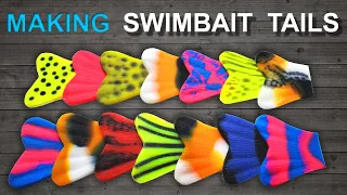 Making Silicone Rubber Fins- a how to guide on making colorful tails for fishing lures