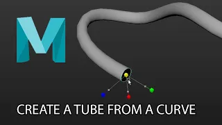 Maya Tutorial - Create a Tube from a Curve