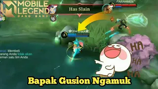 Nana berulah lagi kali ini bapak gusion ngamuk di buat nya||mobile legends