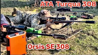 Ata Turqua 308, Orsis SE 308. Стрельба заводскими патронами на 500м.