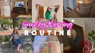 SUNDAY MORNING ROUTINE! what i do sunday mornings, grwm for church, talking about life