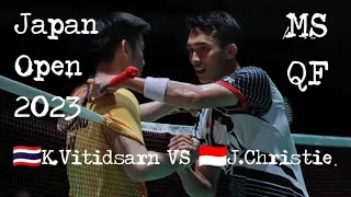 🇹🇭 Kunlavut Vitidsarn VS 🇮🇩 Jonathan Christie | MS QF | Daihatsu Japan Open 2023 | MATCH HIGHLIGHTS