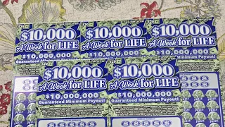 NEW YORK SCRATCHOFF $10,000 A WEEK FOR LIFE TICKET