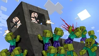 Minecraft | Who's Your Daddy Family? Baby vs Zombies! (Bunker Base Defense)