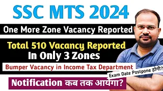 SSC MTS 2024 | one more zone vacancy reported |3 zone 510 vacancy reported| notification & exam date