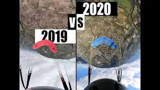 2019 VS 2020 - COMPARING MY RUNS - ACRO PARAGLIDING