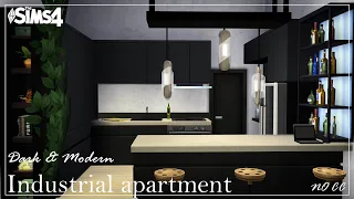 Dark & Modern Industrial apartment | No CC | The Sims 4 Stop Motion Build + story