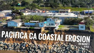 Aerial View: Pacifica Coastal Erosion 12-31-21  DJI Mavic 3