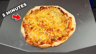 50 Calorie Pizza in 5 Minutes (No Yeast)