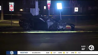 1 dead after overnight crash on Detroit's west side