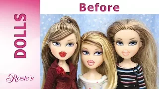 Bratz TRIPLETS Valentina, Siernna, Oriana Makeover - Hair Repair and New Clothes