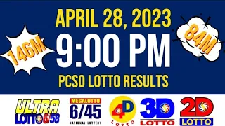 LOTTO RESULT TODAY 9PM DRAW APRIL 28, 2023