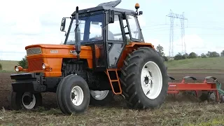 Fiat 1500 Working Hard in The Field Ploughing w/ 4-Furrow Kverneland AB85 | Danish Agriculture