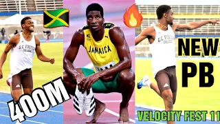 Demish Gaye Chase Down Zandrian Barnes Mens 400m ⚡ NEW PB | VELOCITY FEST 11 #trackandfield #400m