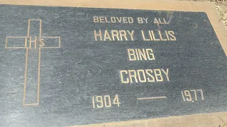 Singer Bing Crosby Grave The Grotto Holy Cross Cemetery Culver City California LA USA July 6, 2023