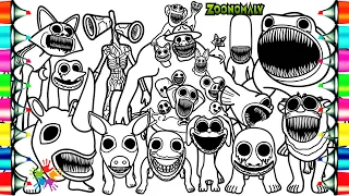 ZOONOMALY 2 Coloring Pages / Coloring All New Zoonomaly 2 Monsters / NCS Music