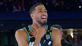 Tyrese Haliburton does Reggie Miller's choke celly after Pacers win Skills Challenge