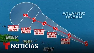 Trayectoria del poderoso huracán Lee por el océano Atlántico