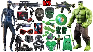 Spider-man VS Hulk Toys Collection Unboxing Review-Cloak，Robots，Mask，gloves，Shield，Laser sword