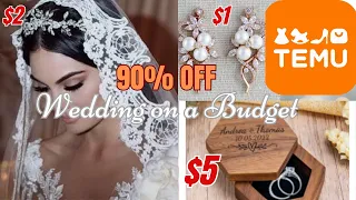 Huge TEMU Haul 90% OFF WEDDING DECOR AND ACCESSORIES | Affordable Wedding Haul | Bride on a Budget