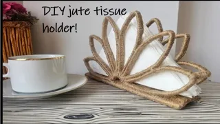 Jute craft ideas!  The most unique tissue holder ever!
