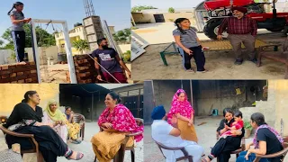 ਚੌਗਾਠਾਂ ਦਾ ਸ਼ਗਨ ਕਰਕੇ ਗਏ ਪੇਕੇ ਪਿੰਡ || Punjabi Village Lifestyle,  Pind Punjab de new Vlog 😊