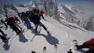 Snowbird Utah Powder Panic Skiing Big Crowds Deep Powder Frenzy