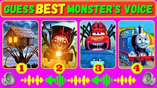 Guess Monster Voice House Head, Choo Choo Charles, McQueen Eater, Thomas The Train Coffin Dance