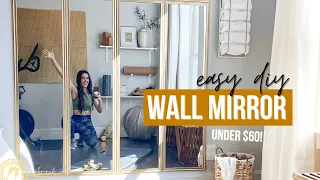 diy mirror wall no power tools
