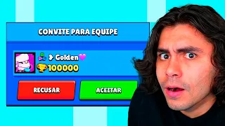 UM JOGADOR DE 100K ME CONVIDOU PRA EQUIPE no Brawl Stars