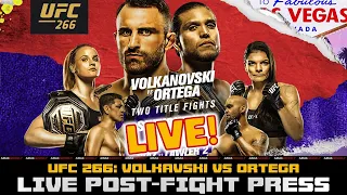 UFC 266 PRESS CONFERENCE: Volkanovski vs. Ortega