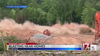 Residents voicing concerns over dynamite blasting in southeast Durham