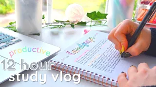 12 hour study day ✨ study vlog