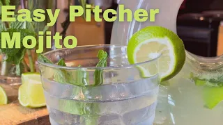 Pitcher Mojito Recipe | Easy, big batch cocktail for a party