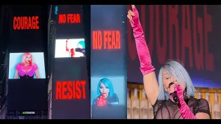 MADONNA Pride Weekend Video- "Courage No Fear Resist" Lights up Times Square & She Performs on Bar