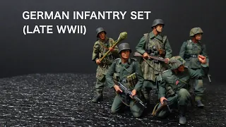 TAMIYA 1/35 SCALE  GERMAN INFANTRY SET (LATE WWII) / ドイツ歩兵セット（大戦後期）