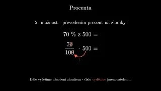 Procenta - výpočet procentové části