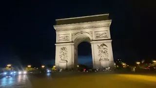 Arc de Triomphe, Paris 2023 Night Walking tour #alicanstv