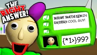 BALDI FINALLY GAVE US THE CORRECT ANSWER TO THE FINAL QUESTION?! | Baldi's Basics (Easy Mod)