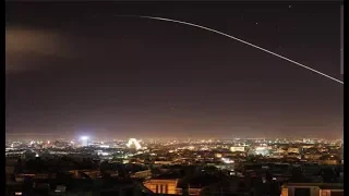 Перехваты ракет США и Британии в небе над Сирией
