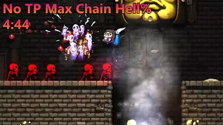 No TP Max Chain Hell% 4:44.636 [Spelunky HD]